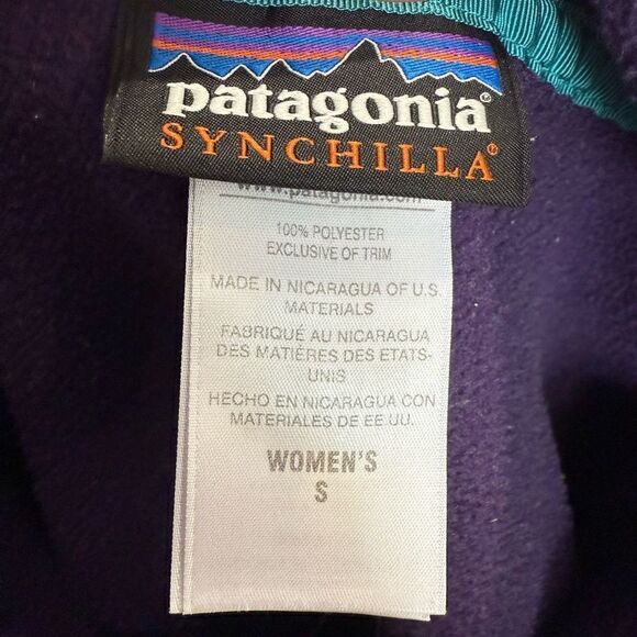 Patagonia Purple Snap Pullover Lightweight Sweater Small - Picture 6 of 10